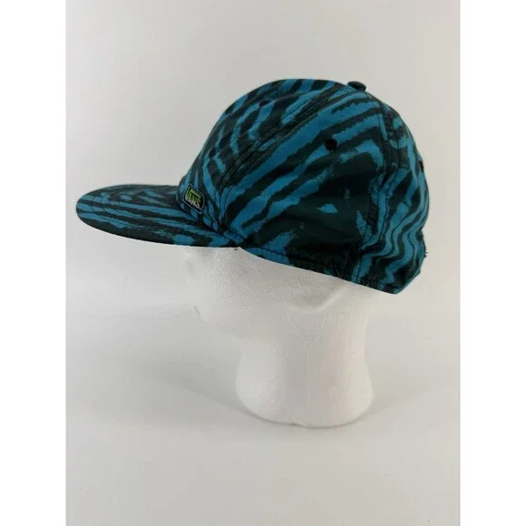 VANS OFF THE WALL Hat Cap Adult Teal Blue Zebra Print Snapback - Picture 3 of 9